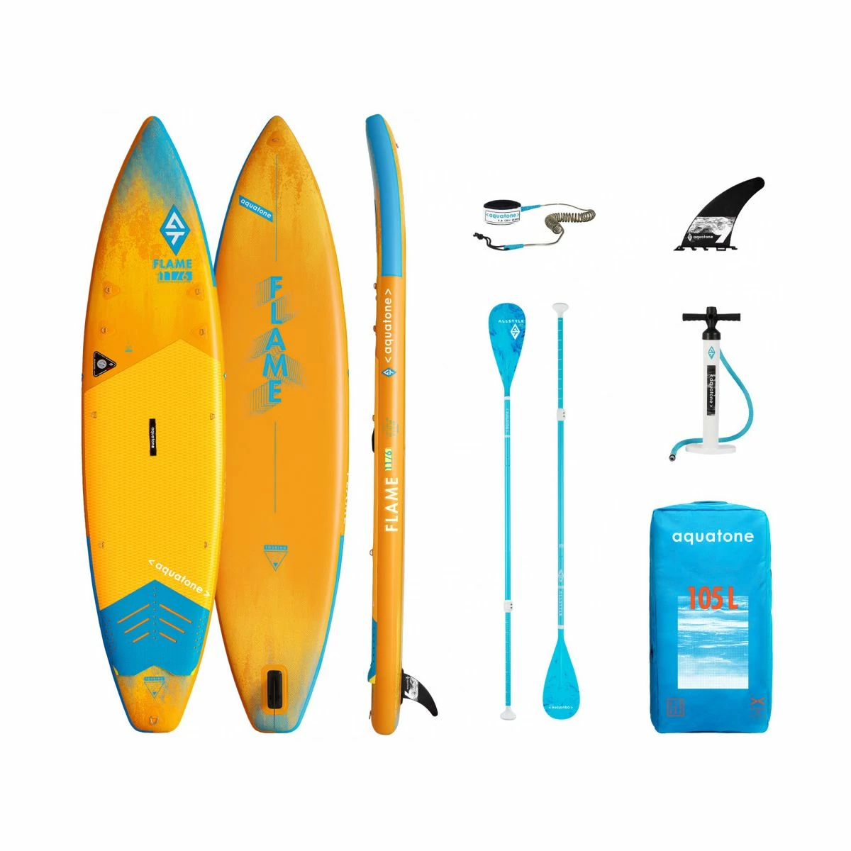 Aquatone Flame Touring 11'6 Oppustelig SUP - Komplet Pakke 1 Aquatone Flame Touring 11'6 Oppustelig SUP - Komplet Pakke