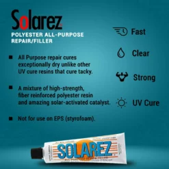 Solarez Polyester All-purpose 3.5 OZ Tube - Reparations Lim -AQUA MARINA Butik rkjsolarez 145