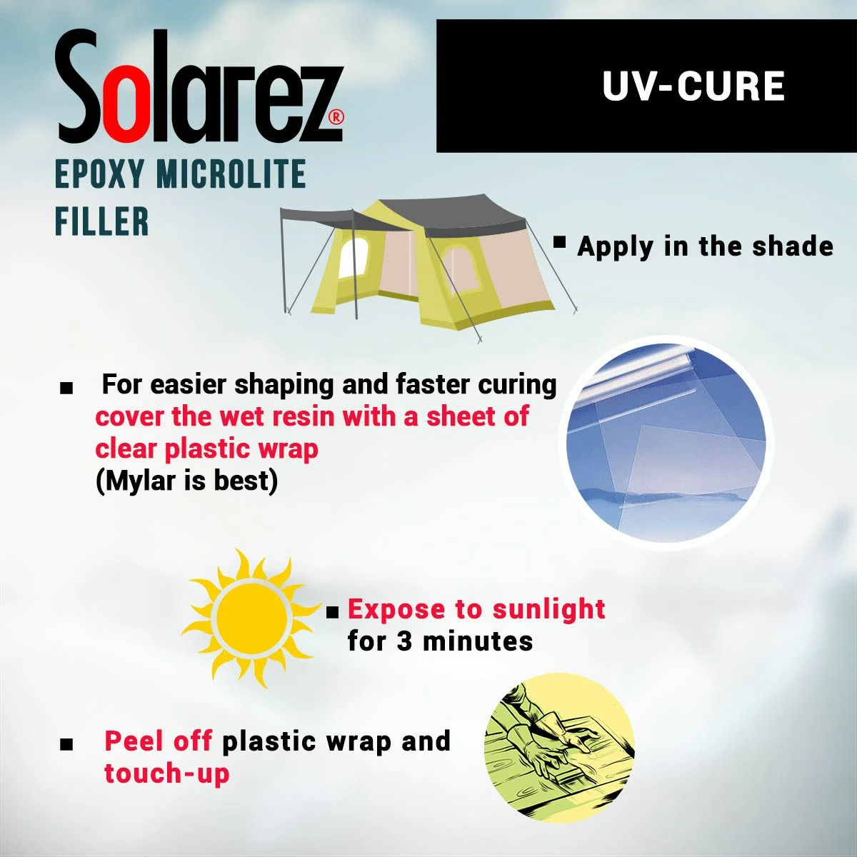 Solarez Epoxy Microlite Filler 1 OZ - Reparations Lim 2 Solarez Epoxy Microlite Filler 1 OZ - Reparations Lim - Billede 2